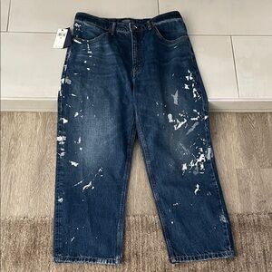 Ralph Lauren Dark Blue Paint-Splatter Boyfriend Jeans
